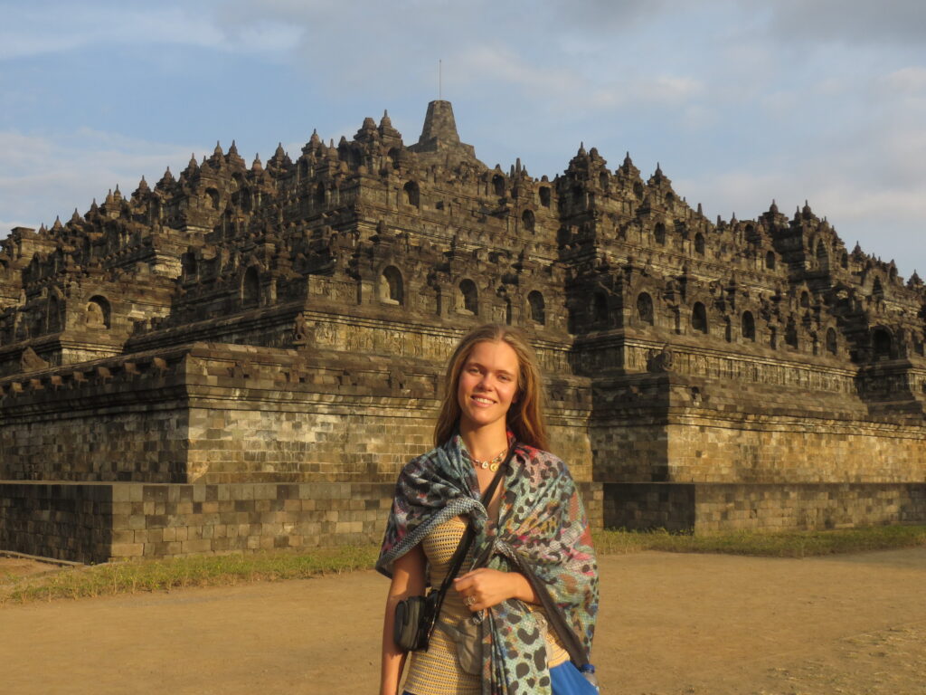 Me at the Borobudur temple, Indonesia